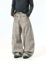 Wide Leg Distressed Cargo Pants 2