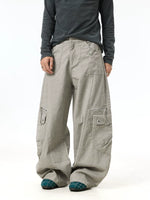 Wide Leg Distressed Cargo Pants 3