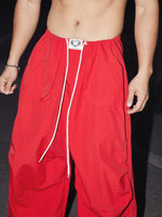 Wide-Leg Drawstring Paratrooper Casual Pants 3