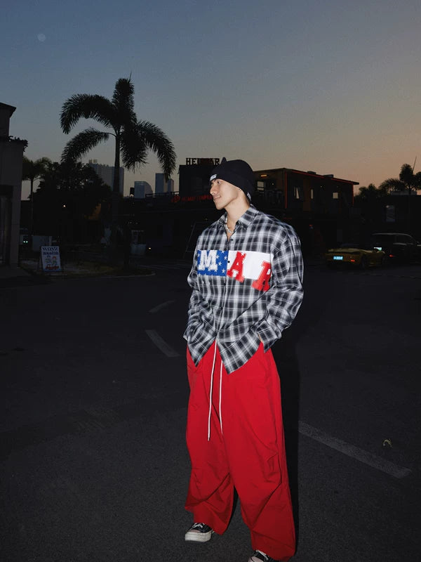 Wide-Leg Drawstring Paratrooper Casual Pants 5