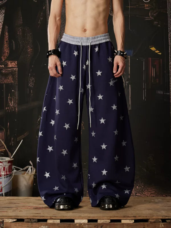 Wide Leg Elastic Waist Casual Sweatpants 2