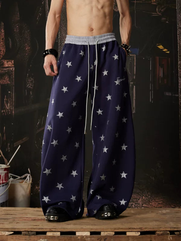 Wide Leg Elastic Waist Casual Sweatpants 4