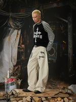 Wide Leg Graffiti Pocket Work Pants 5