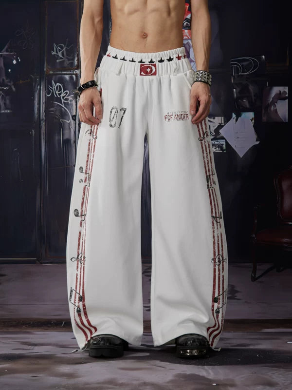 Wide Leg Graphic Sweatpants 1