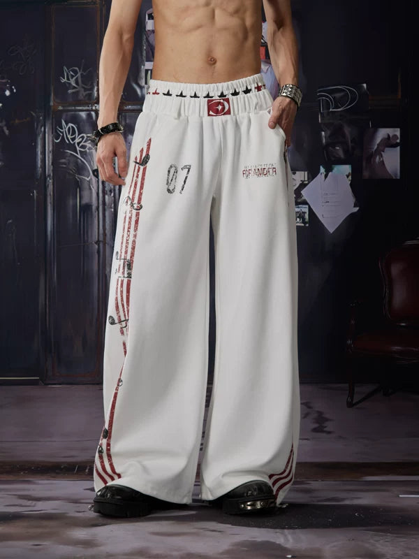Wide Leg Graphic Sweatpants 5