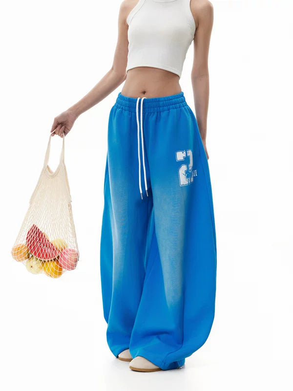 Wide-Leg Jazz Dance Sweatpants with Fleece 1