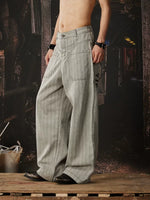 Wide-Leg Letter Print Casual Pants 5