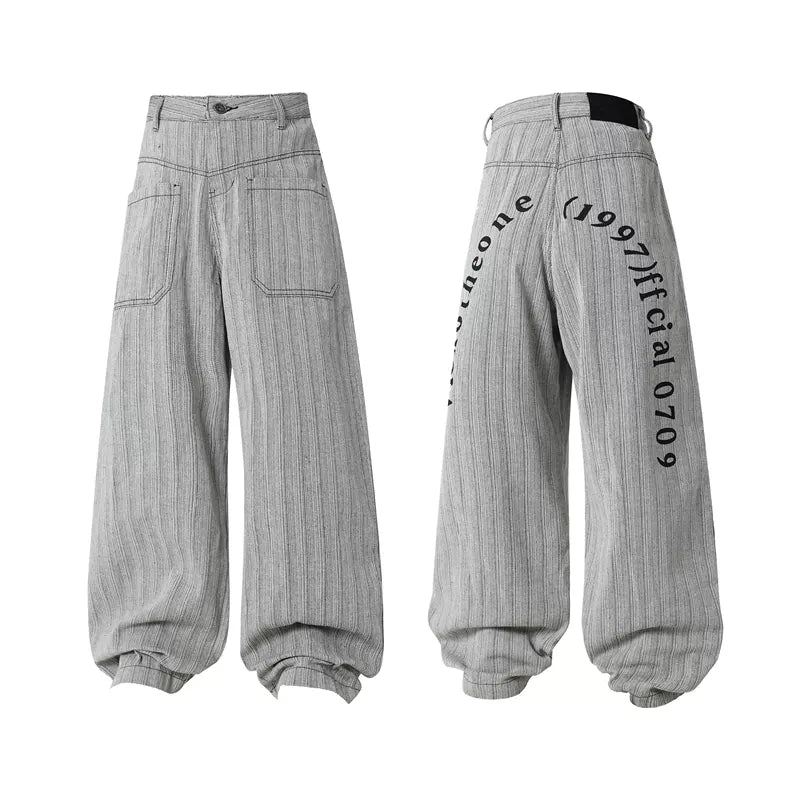 6223447714059,6223447714060,6223447714061,6223447714062, Wide-Leg Letter Print Casual Pants