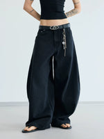 Wide-Leg Loose Fit Denim Pants 1