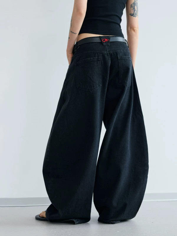 Wide-Leg Loose Fit Denim Pants 3