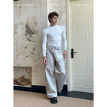 Wide-Leg Multi-Panel Casual Pants 1