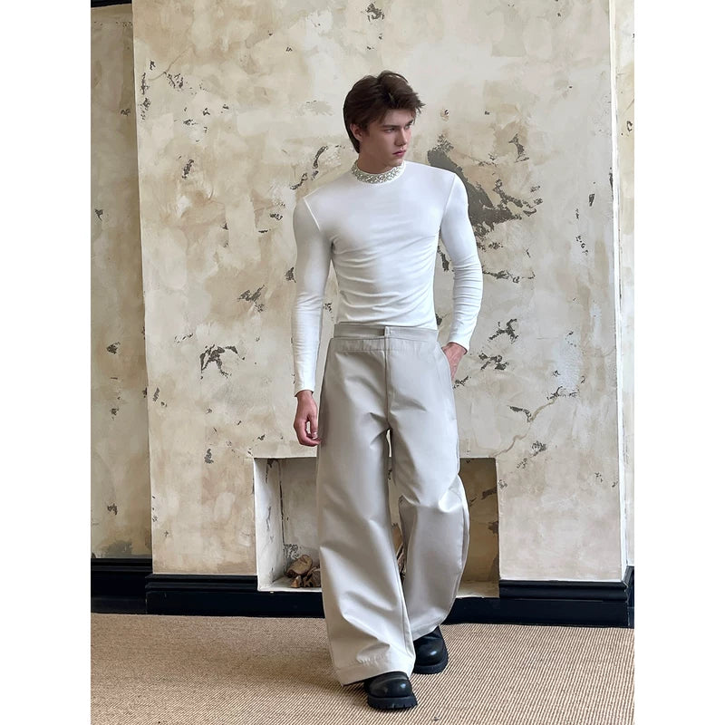 Wide-Leg Multi-Panel Casual Pants 5