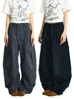 Wide Leg Multi-Pocket Paratrooper Cargo Pants 1