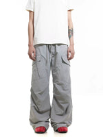 Wide Leg Nylon Cargo Paratrooper Pants 1