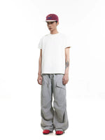 Wide Leg Nylon Cargo Paratrooper Pants 5