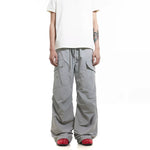 5755574689378,5755574689379,5755574689380, Wide Leg Nylon Cargo Paratrooper Pants