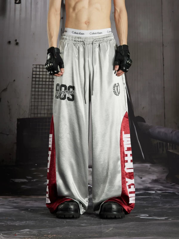 Wide-Leg Patchwork Jersey Pants 2