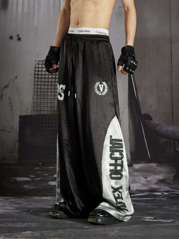 Wide-Leg Patchwork Jersey Pants 5