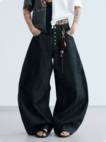 Wide Leg Raw Denim Baggy Pants 1