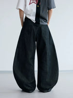 Wide Leg Raw Denim Baggy Pants 3