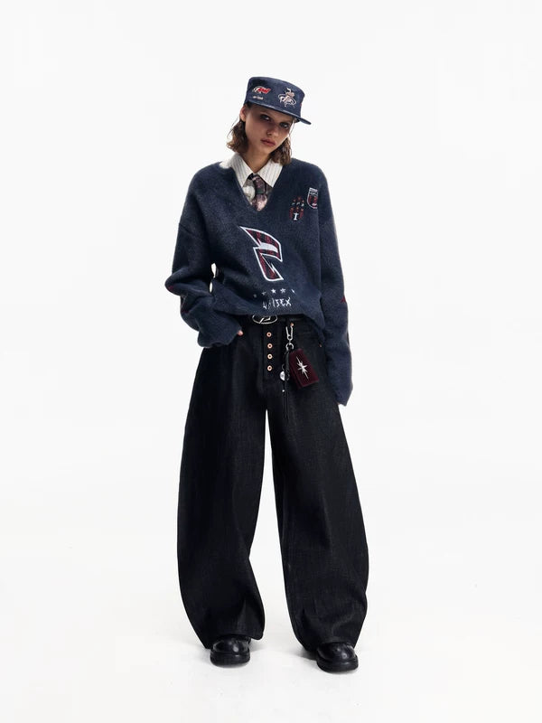 Wide Leg Raw Denim Baggy Pants 5