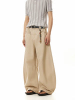 Wide-Leg Retro Pleated Pocket Pants 1