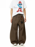 Wide-Leg Retro Pleated Pocket Pants 2