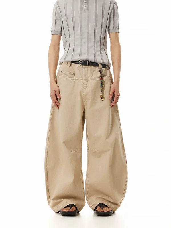 Wide-Leg Retro Pleated Pocket Pants 3