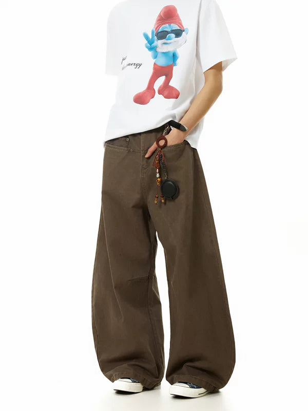 Wide-Leg Retro Pleated Pocket Pants 4