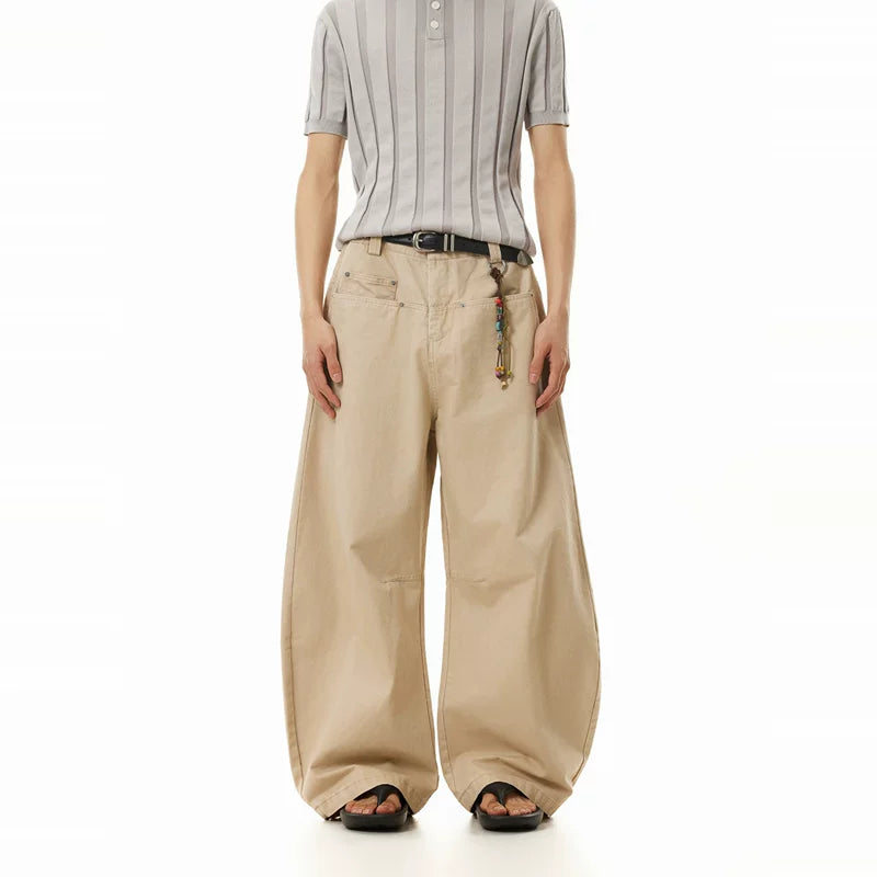 5788970341553,5788970341554,5788970341555,5788970341556,5788970341557, Wide-Leg Retro Pleated Pocket Pants