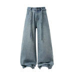 6059643117183,6059643117184,6059643117185,6059643117186, Wide Leg Rhinestone Distressed Denim Pants