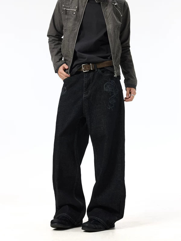 Wide Leg Selvedge Denim Jeans Pants 1