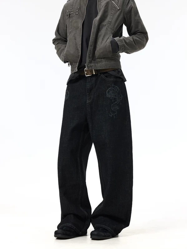 Wide Leg Selvedge Denim Jeans Pants 4