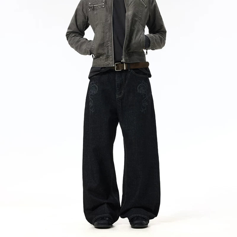 6169042642278,6169042642279,6169042642280,6169042642281, Wide Leg Selvedge Denim Jeans Pants