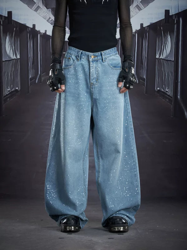 Wide Leg Streetwear Denim Pants 1