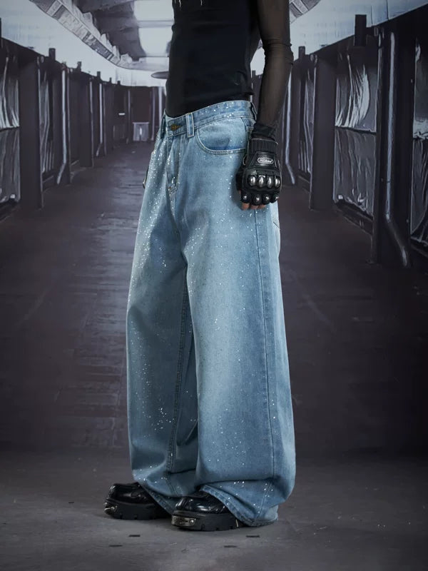 Wide Leg Streetwear Denim Pants 2