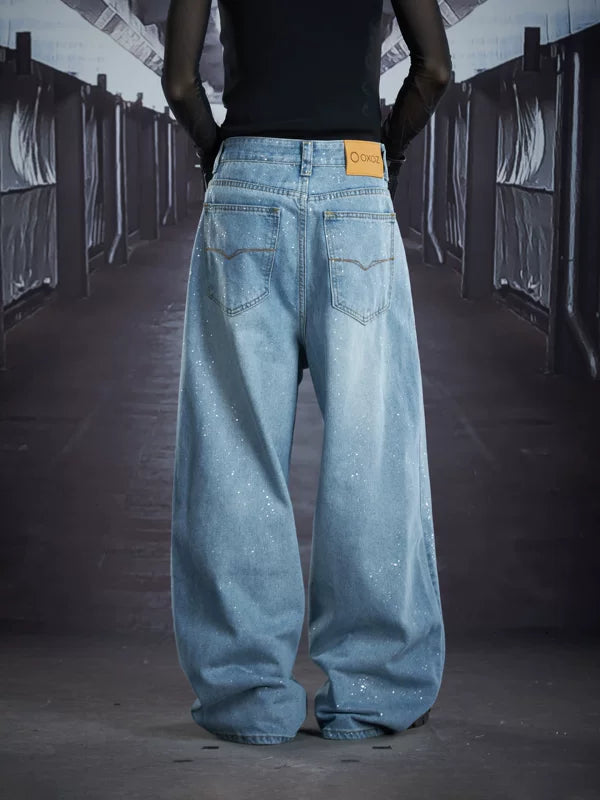 Wide Leg Streetwear Denim Pants 3