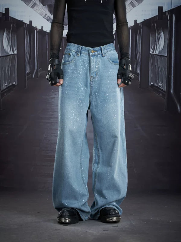Wide Leg Streetwear Denim Pants 4