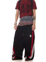 Wide-Leg Three Stripe Sporty Sweatpants 2
