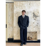 Wide-Shoulder Oversized Double-Breasted Suit Jacket 1