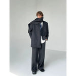 Wool Cardigan Suit Set with Scarf 3