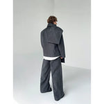 Wool Cardigan Suit Set with Scarf 5