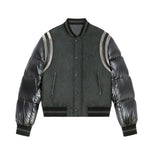 Wool Flannel Down Baseball Jacket 1