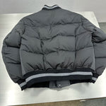 Wool Flannel Down Baseball Jacket 4