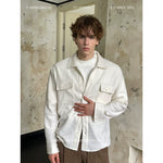 Wool Knit Button-Front Pocket Shirt 1