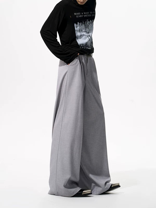 Wool Tencel Straight Leg Dress Pants 2