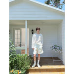 Woven Floral Paper Shorts with 3D Beading 2