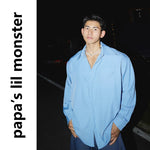 5784915103251,5784915103252,5784915103253,5784915103254,6141413271044, Wrinkle-Resistant Silk Shirt With Large Collar