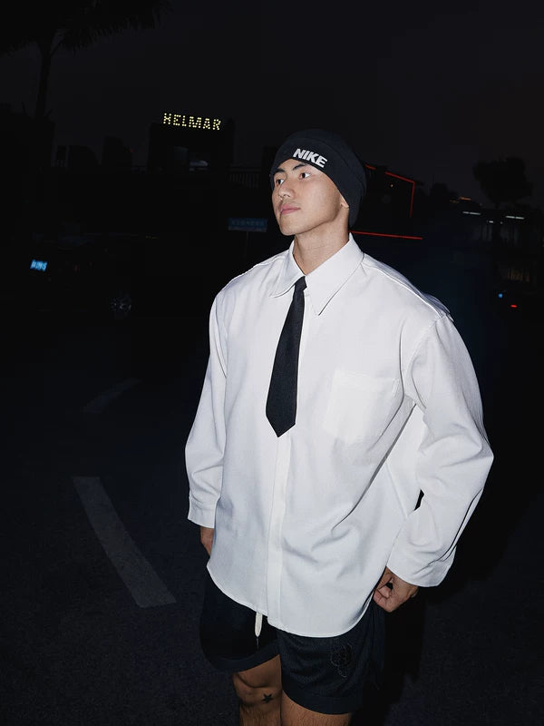 Wrinkle-Resistant Silk-Textured Long Sleeve Shirt 5