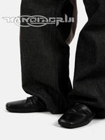 Wrinkled Leather Square Toe Mule Slippers 2